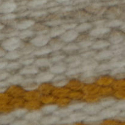 4' X 6' Yellow And Ivory Striped Dhurrie Hand Woven Stain Resistant Area Rug HomeRoots