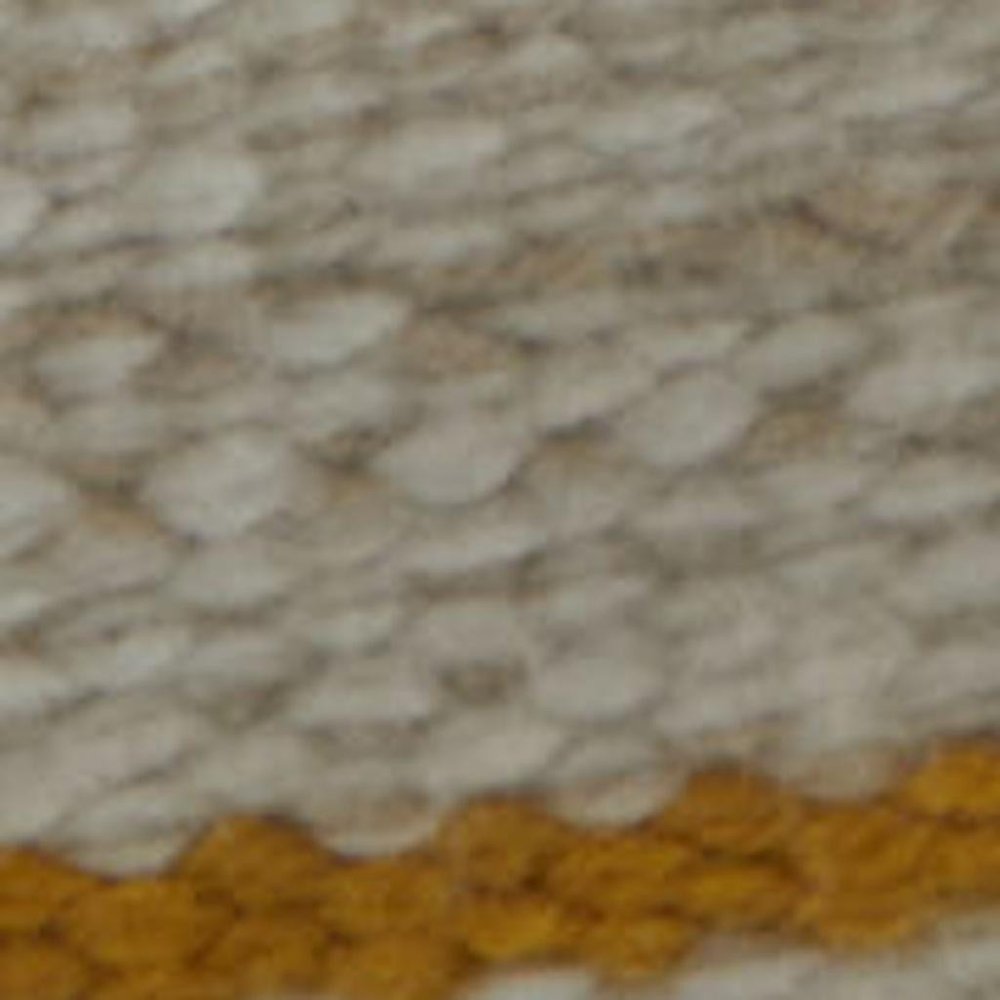 4' X 6' Yellow And Ivory Striped Dhurrie Hand Woven Stain Resistant Area Rug — view 45