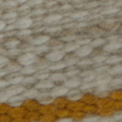 4' X 6' Yellow And Ivory Striped Dhurrie Hand Woven Stain Resistant Area Rug HomeRoots