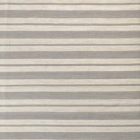 4' X 6' Gray and Ivory Striped Hand Woven Area Rug