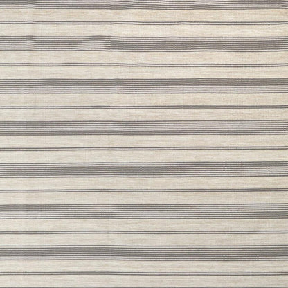 4' X 6' Gray and Ivory Striped Hand Woven Area Rug HomeRoots