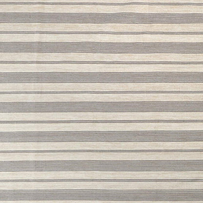 4' X 6' Gray and Ivory Striped Hand Woven Area Rug HomeRoots