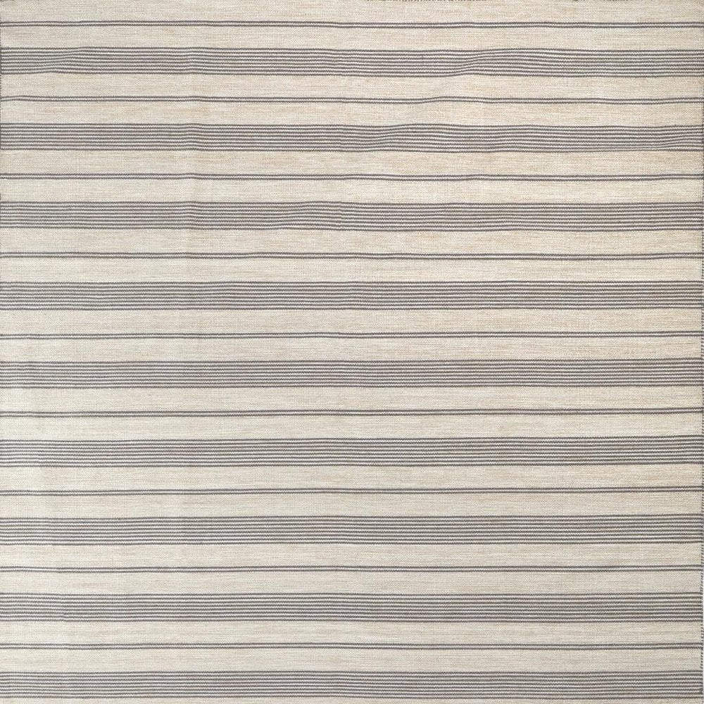 4' X 6' Gray and Ivory Striped Hand Woven Area Rug — view 34