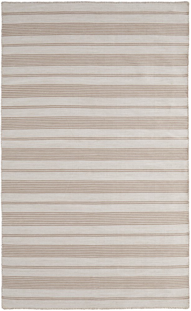 4' X 6' Ivory And Taupe Striped Hand Woven Area Rug HomeRoots
