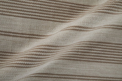 4' X 6' Ivory And Taupe Striped Hand Woven Area Rug HomeRoots