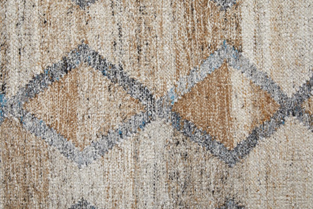 4' X 6' Gray Ivory And Tan Geometric Hand Woven Stain Resistant Area Rug With Fringe — view 19
