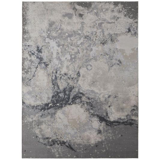 2' X 3' Gray Abstract Area Rug