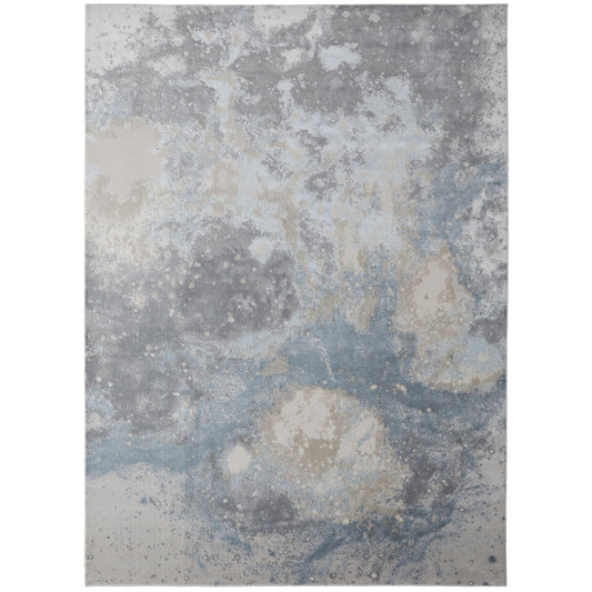 2' X 3' Blue Abstract Area Rug