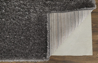 10' X 14' Gray Shag Power Loom Stain Resistant Area Rug - 27.0" (L) x 39.0" (W) x 0.5" (H)