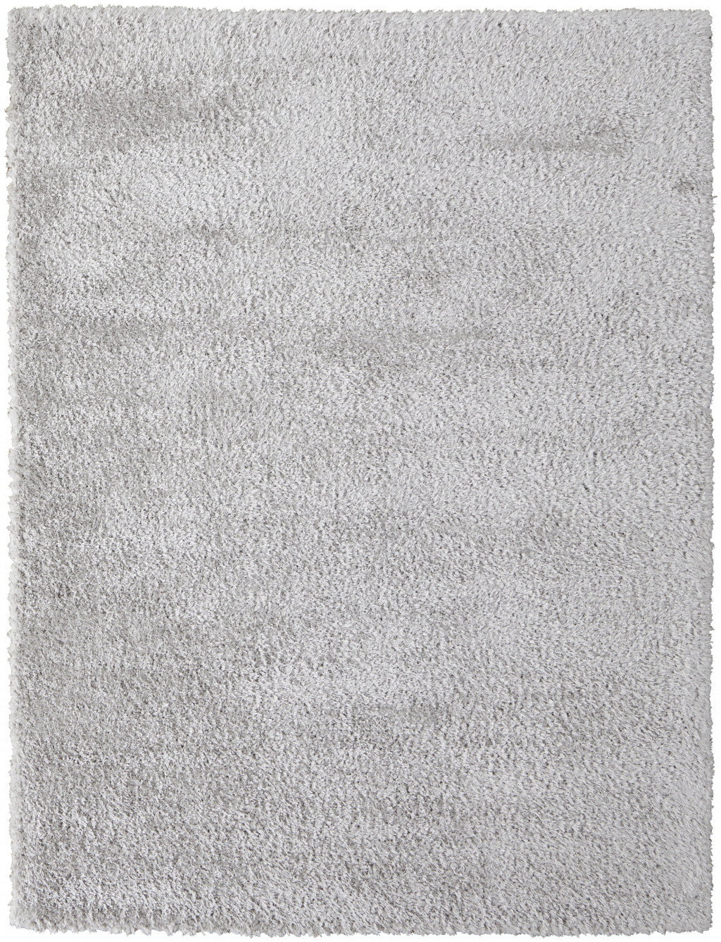 9' X 12' Silver And Gray Shag Power Loom Stain Resistant Area Rug - 108.0" (H) x 144.0" (W) x 2.09" (D)