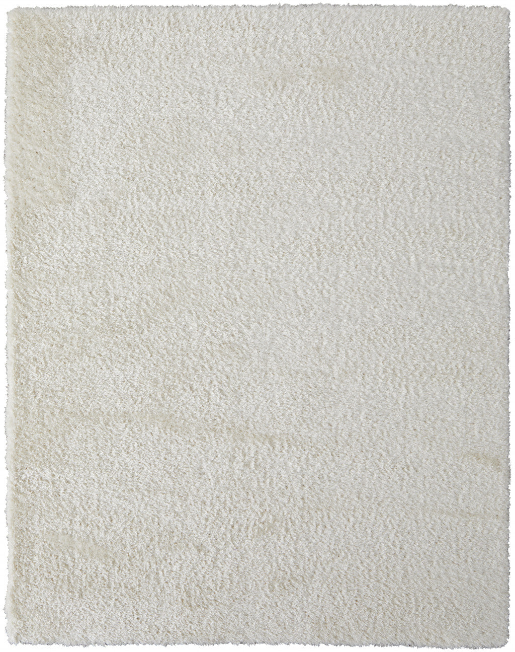 9' X 12' White Shag Power Loom Stain Resistant Area Rug - 108.0" (H) x 144.0" (W) x 2.09" (D)