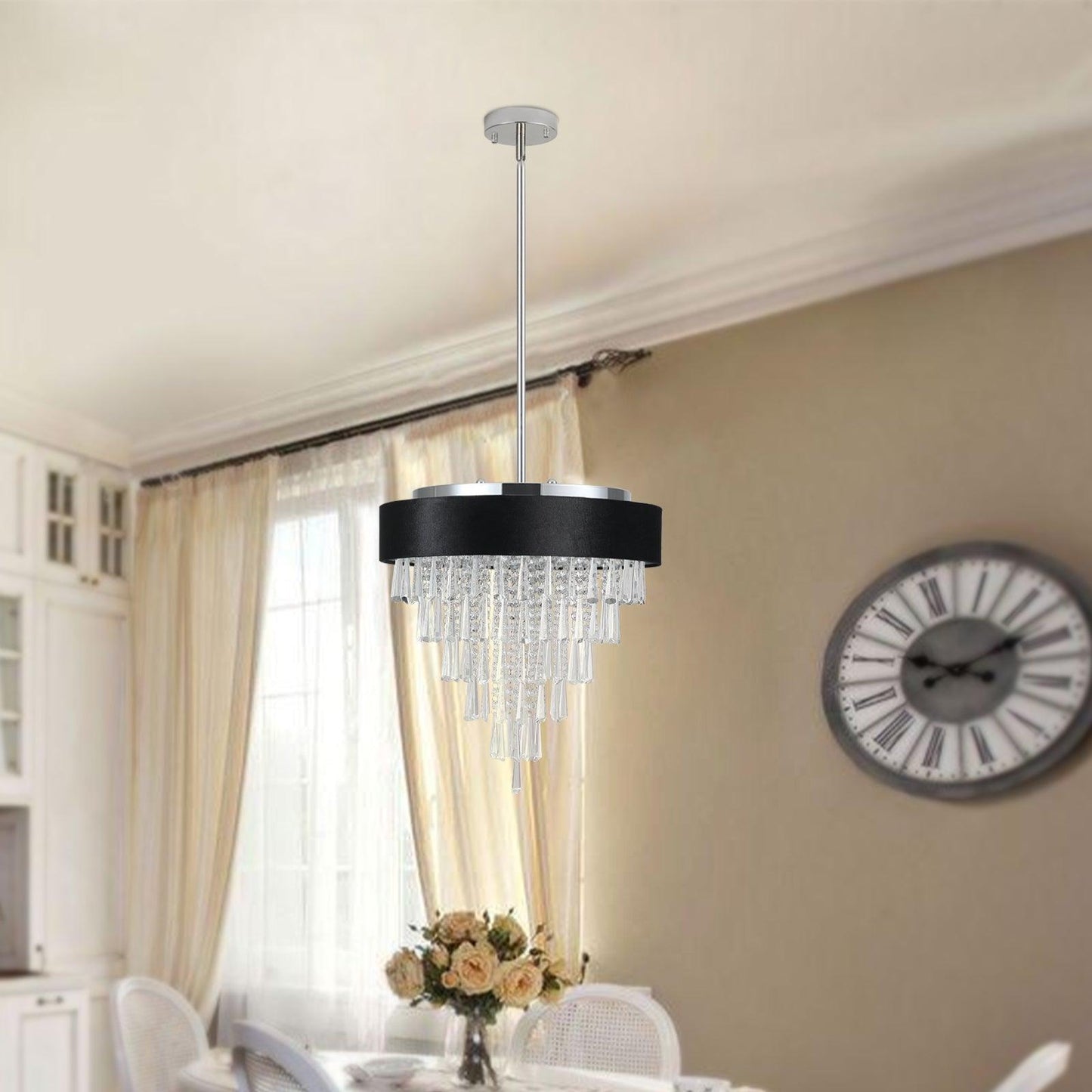 Modern Crystal Chandelier for Living-Room Round Cristal Lamp Luxury Home Decor Light Fixture - FurniFindUSA