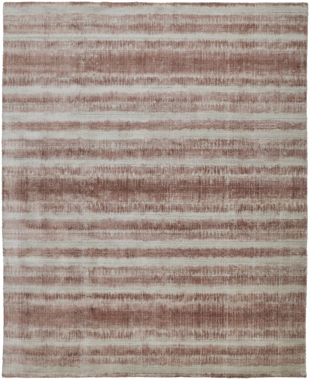 4' X 6' Tan Ivory And Pink Abstract Hand Woven Area Rug