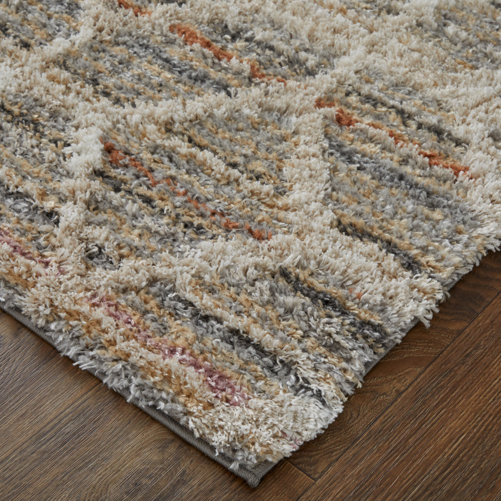 2' X 3' Tan Taupe And Ivory Geometric Power Loom Stain Resistant Area Rug - 63.52" (L) x 63.52" (W) x 0.35" (H) FurniFindUSA
