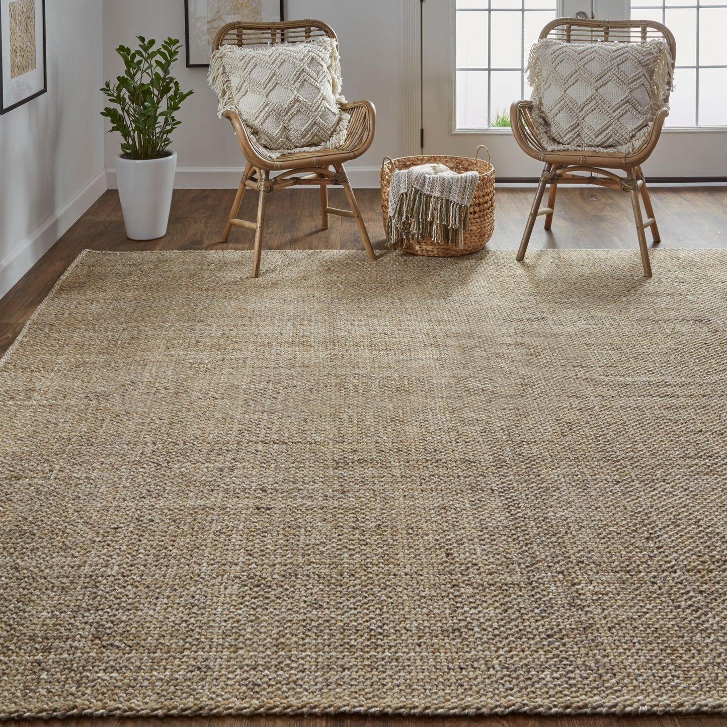 2' X 3' Gray Ivory And Blue Hand Woven Area Rug