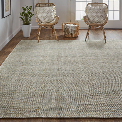 2' X 3' Gray Ivory And Blue Hand Woven Area Rug