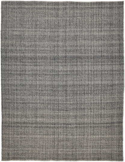 2' X 3' Gray Ivory And Blue Hand Woven Area Rug