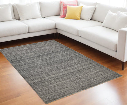 9' X 12' Gray Hand Woven Area Rug - 108.0" (H) x 144.0" (W) x 0.25" (D)