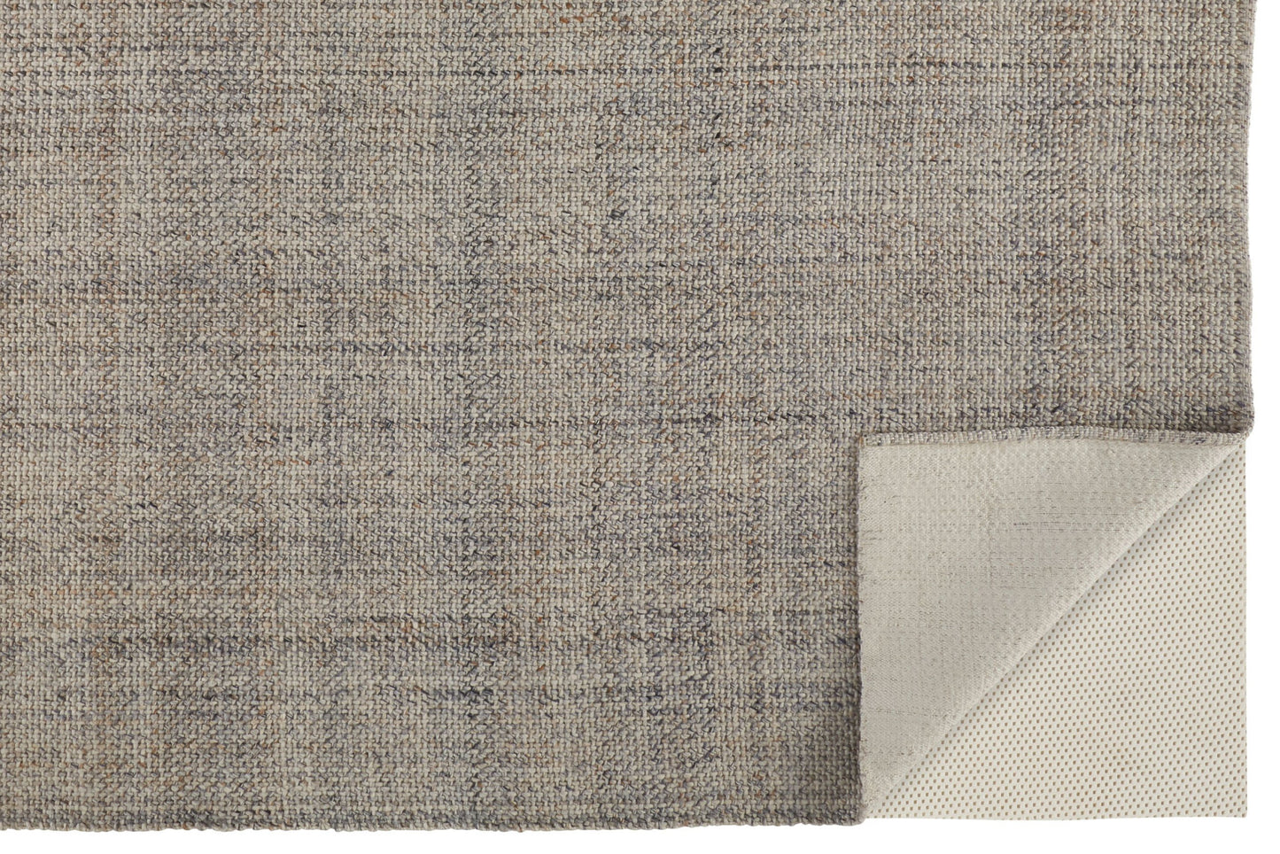 2' X 3' Gray Ivory And Blue Hand Woven Area Rug