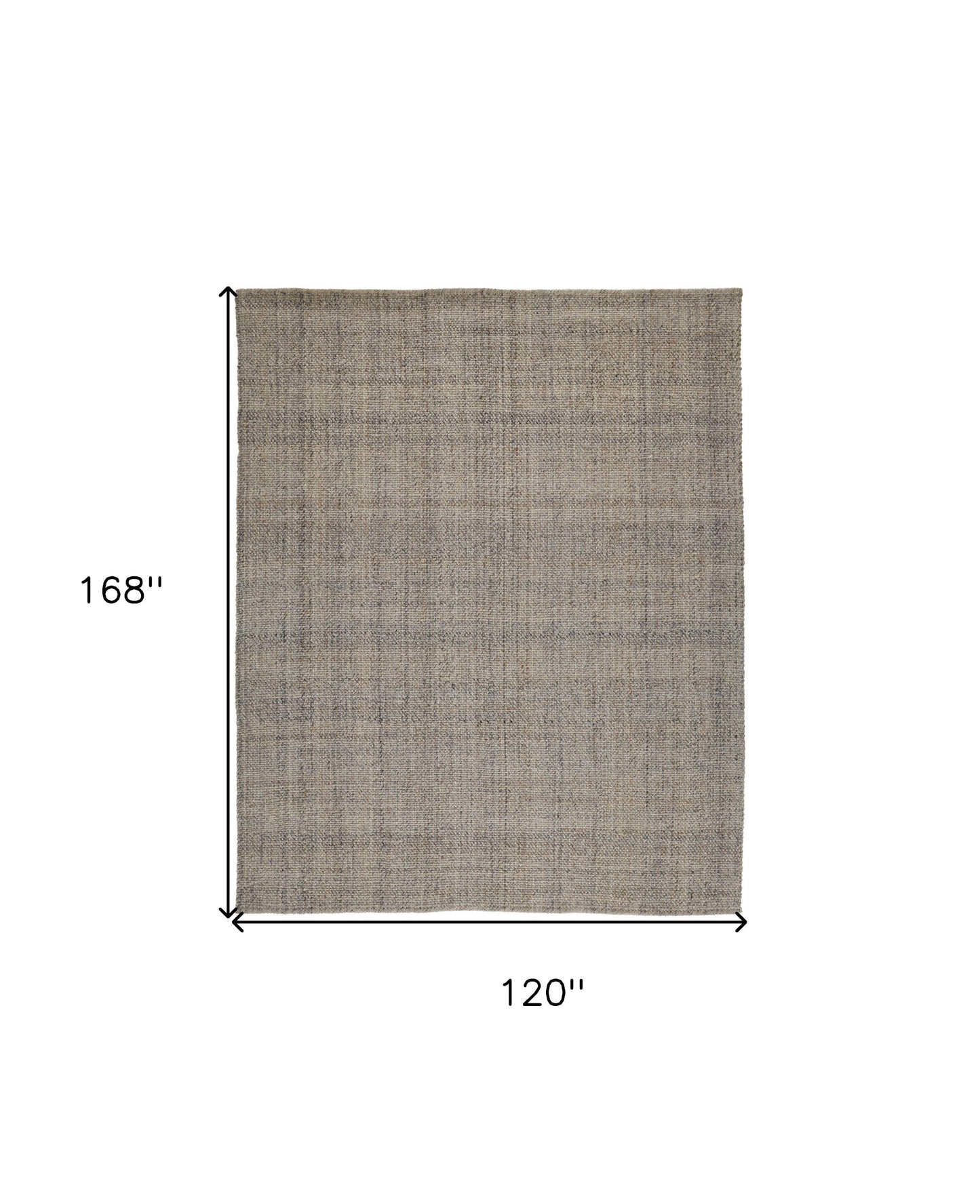 10' X 14' Beige and Gray Hand Woven Area Rug - 24.0" (L) x 36.0" (W) x 0.38" (H)