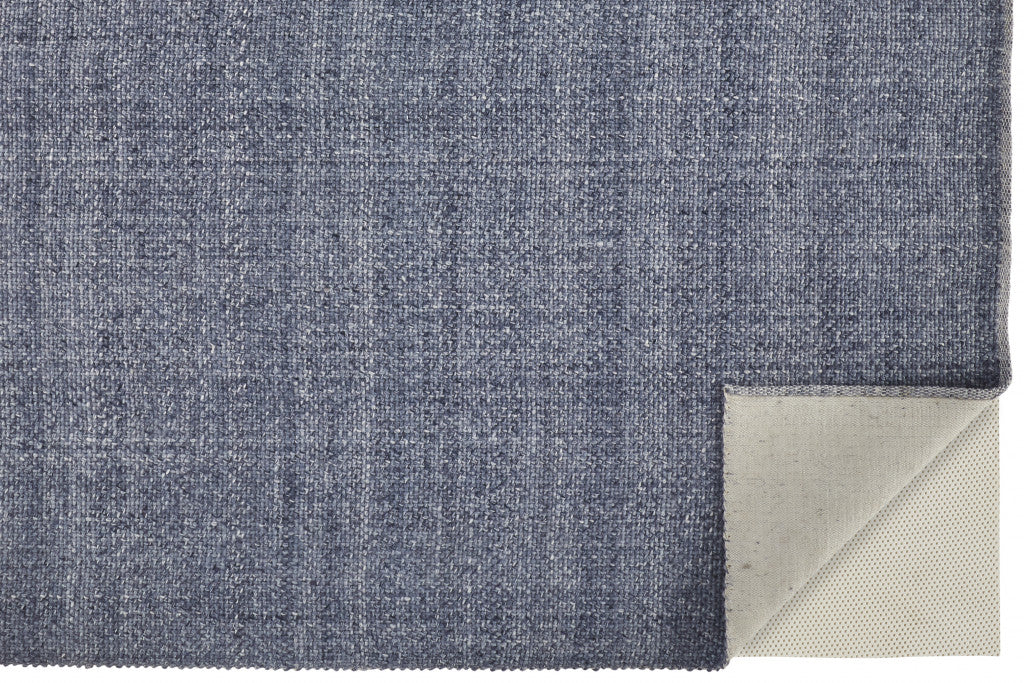 2' X 3' Gray Ivory And Blue Hand Woven Area Rug