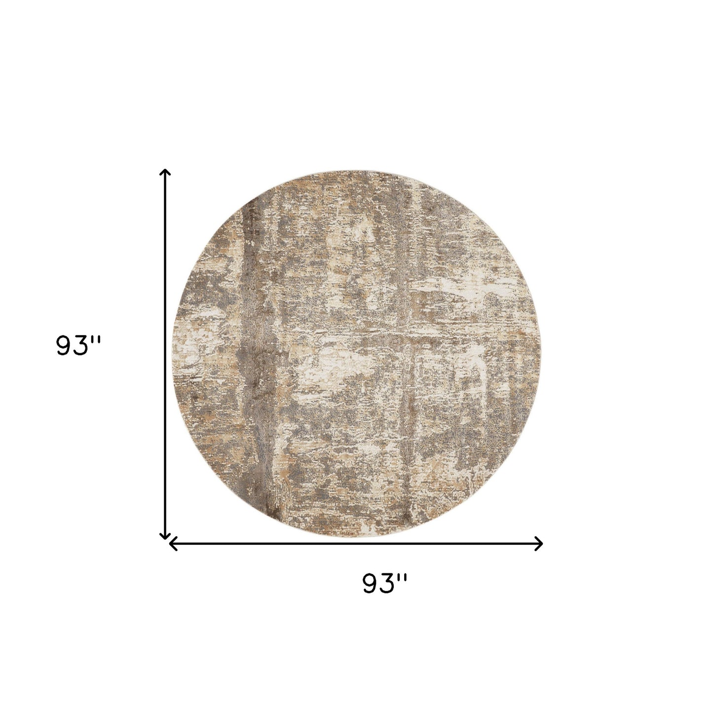 9' X 12' Tan Ivory And Brown Abstract Area Rug