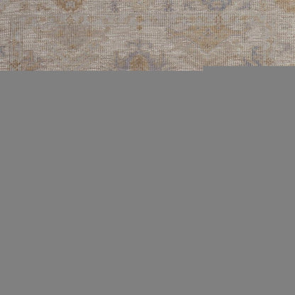 8' X 10' Ivory Tan And Blue Floral Hand Knotted Area Rug HomeRoots