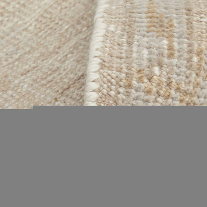 8' X 10' Ivory Tan And Blue Floral Hand Knotted Area Rug HomeRoots