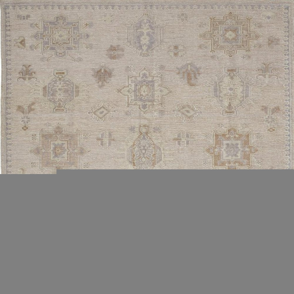4' X 6' Tan and Brown Floral Hand Knotted Area Rug HomeRoots