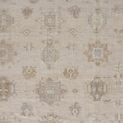 4' X 6' Tan and Brown Floral Hand Knotted Area Rug HomeRoots