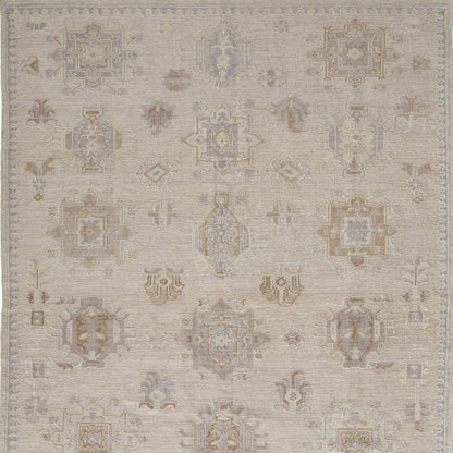 4' X 6' Tan and Brown Floral Hand Knotted Area Rug HomeRoots