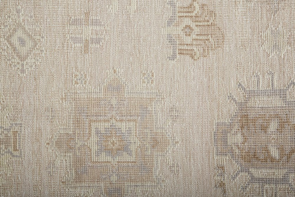 4' X 6' Tan and Brown Floral Hand Knotted Area Rug — view 73