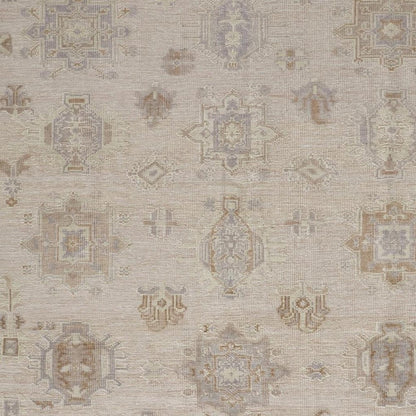 4' X 6' Tan and Brown Floral Hand Knotted Area Rug HomeRoots