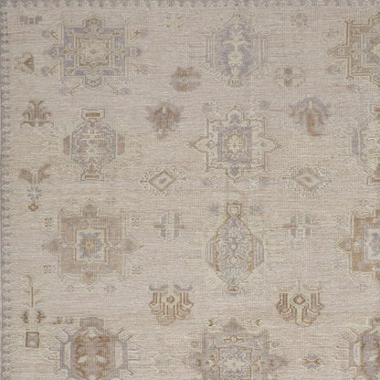 4' X 6' Tan and Brown Floral Hand Knotted Area Rug HomeRoots