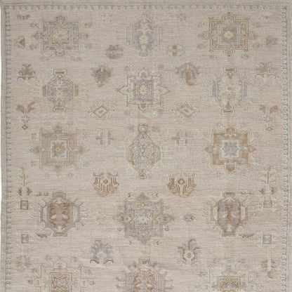 4' X 6' Tan and Brown Floral Hand Knotted Area Rug HomeRoots