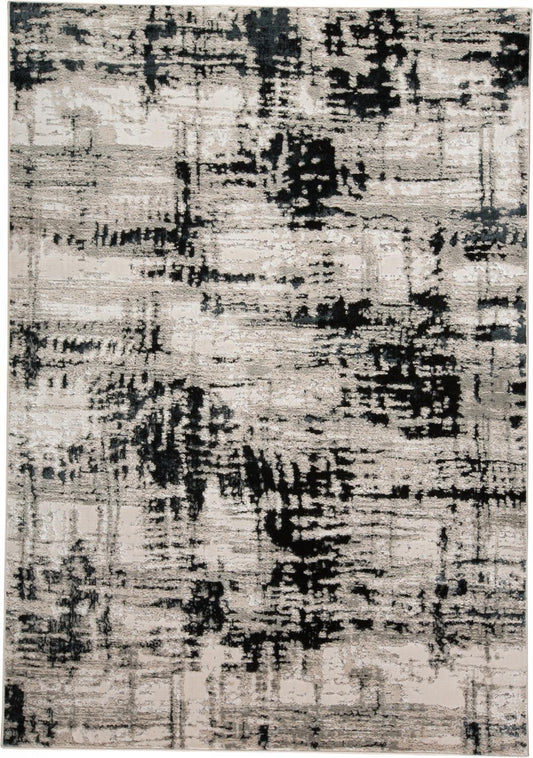 9' X 12' Black White And Gray Area Rug - 110.0" (H) x 144.0" (W) x 0.39" (D)