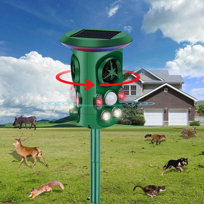 360° Solar Animal Repeller Animal Alarm Intelligent Sensor Cat and Dog Repeller - FurniFindUSA