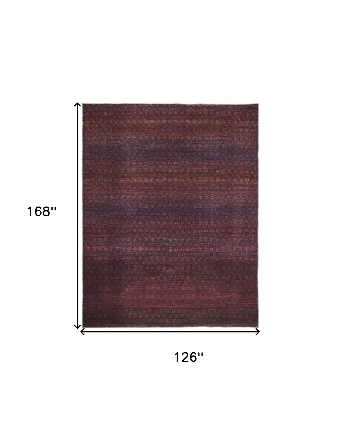 10' X 14' Red And Gray Striped Power Loom Area Rug - 24.0" (L) x 36.0" (W) x 0.24" (H)