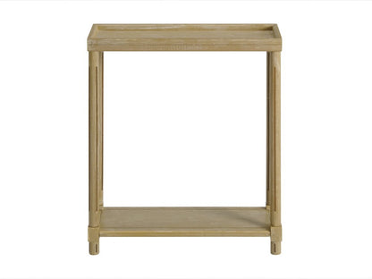 Set Of Two 24" Oak Brown Wood Rectangular End Tables With Shelf HomeRoots