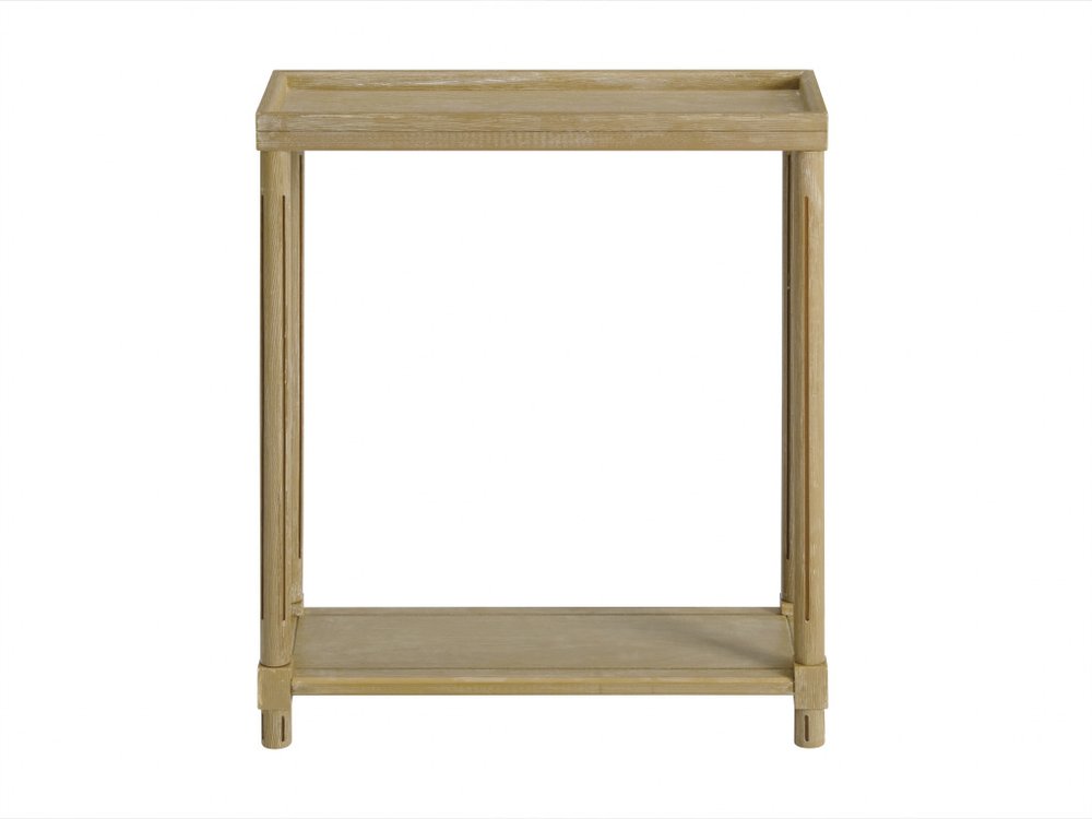 Set Of Two 24" Oak Brown Wood Rectangular End Tables With Shelf HomeRoots