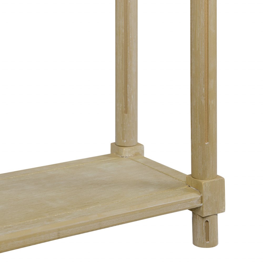 Set Of Two 24" Oak Brown Wood Rectangular End Tables With Shelf HomeRoots