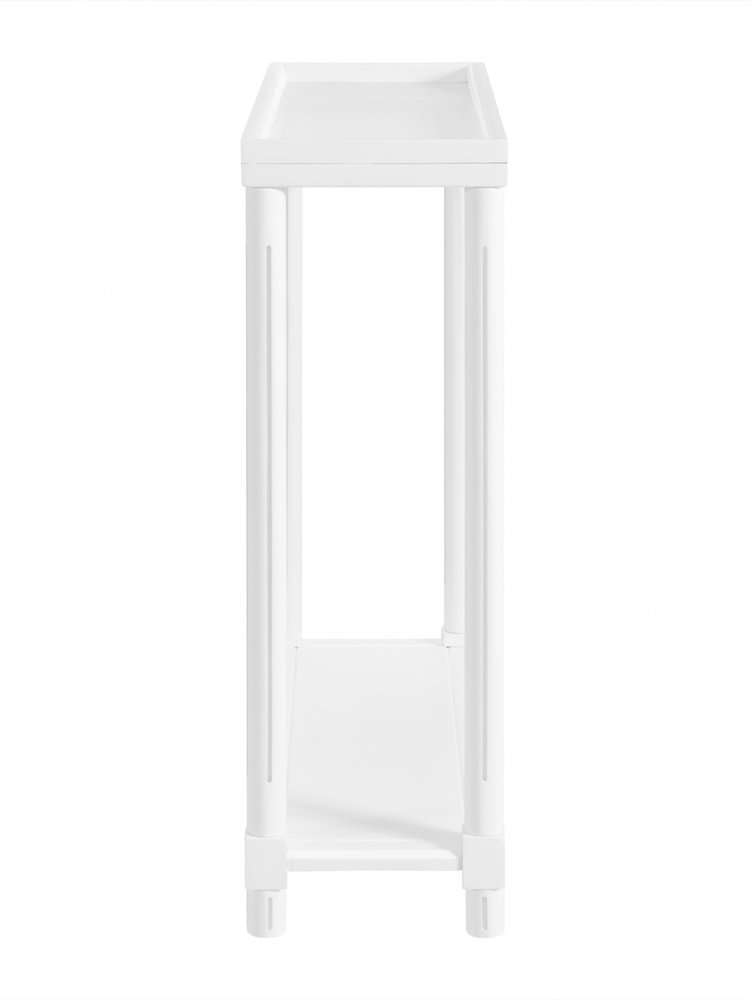 Set Of Two 24" White Wood Rectangular End Tables With Shelf HomeRoots