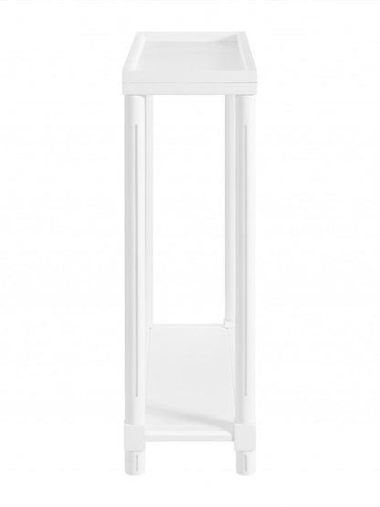 Set Of Two 24" White Wood Rectangular End Tables With Shelf HomeRoots