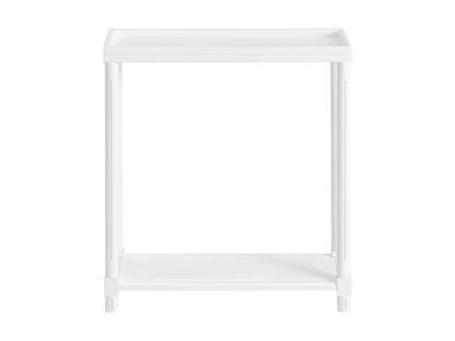 Set Of Two 24" White Wood Rectangular End Tables With Shelf HomeRoots