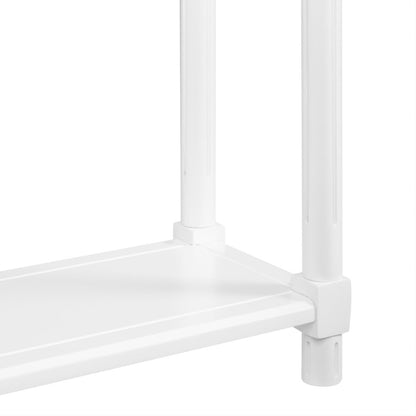 Set Of Two 24" White Wood Rectangular End Tables With Shelf HomeRoots