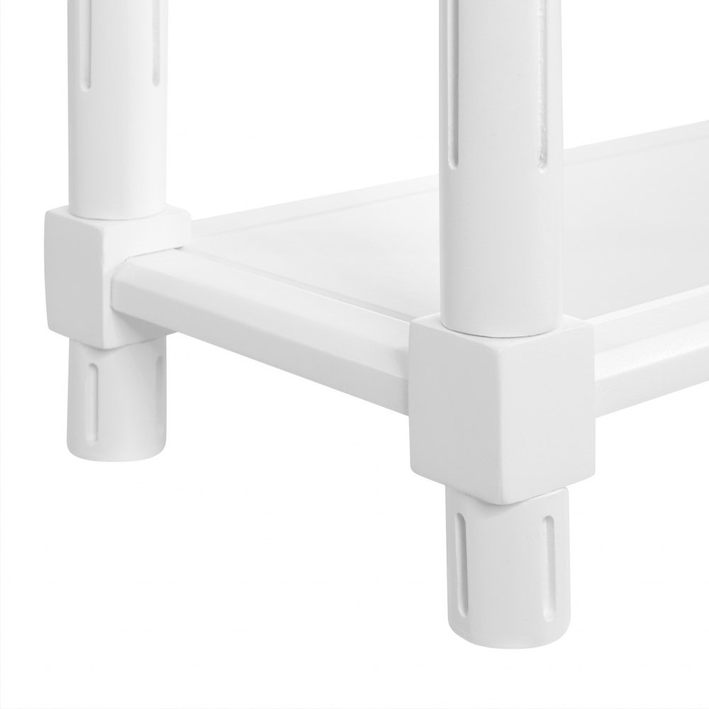 Set Of Two 24" White Wood Rectangular End Tables With Shelf HomeRoots