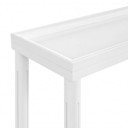 Set Of Two 24" White Wood Rectangular End Tables With Shelf HomeRoots