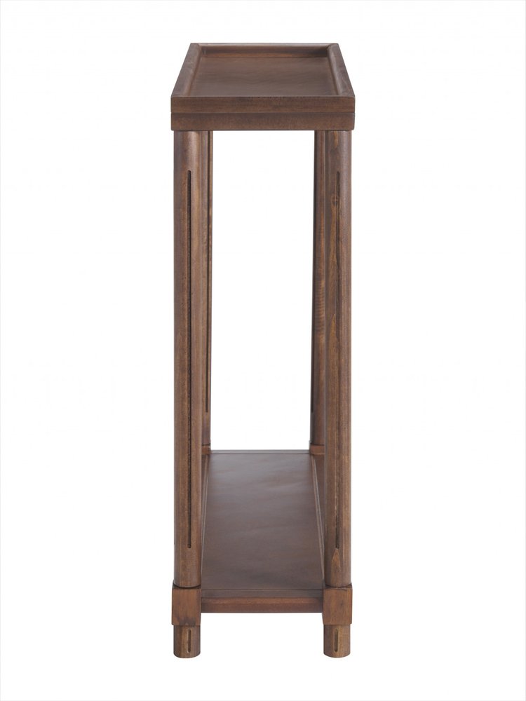 Set Of Two 24" Brown Wood Rectangular End Tables With Shelf HomeRoots