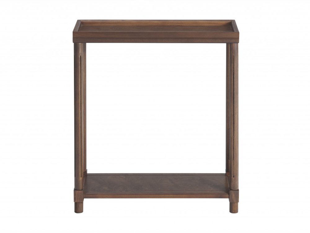 Set Of Two 24" Brown Wood Rectangular End Tables With Shelf HomeRoots