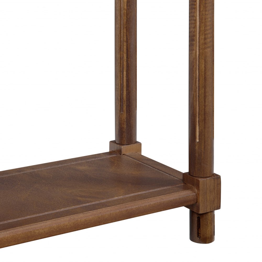 Set Of Two 24" Brown Wood Rectangular End Tables With Shelf HomeRoots